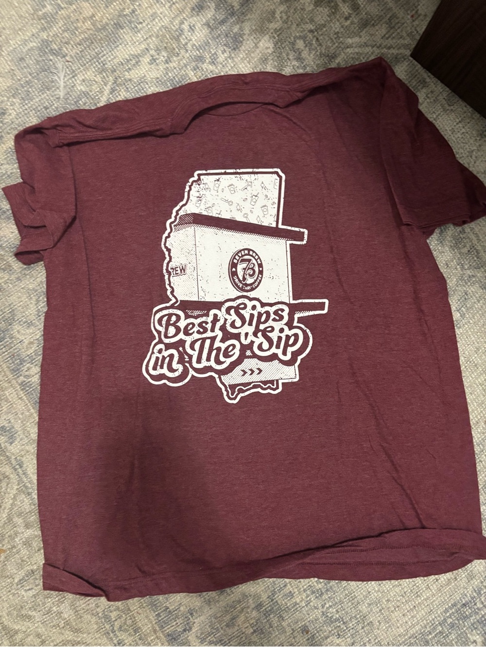 Maroon Graphic Tee "Best Sips in the Sip"